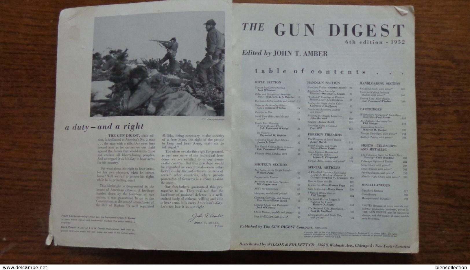 The Gun Digest 6eme édition 1952 "shotguns, Rifles, Pistols,revolvers" , Armes "fusils, Révolvers ,colts " - Altri & Non Classificati