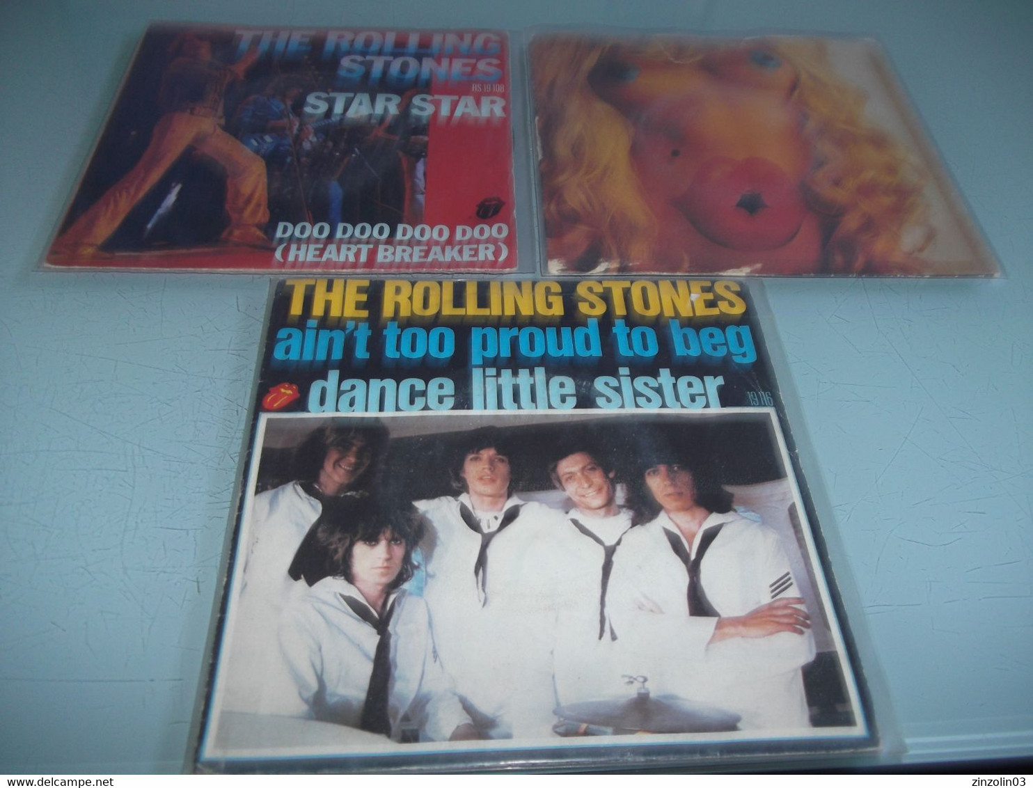 (7) .LOT DE 3  SP THE ROLLING STONES. - Rock