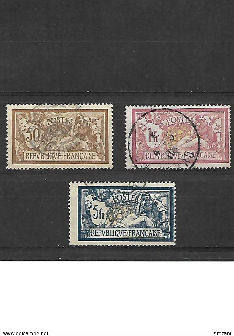 1733 LOT De 3 MERSON - 1900 - YT 120-121-123 Oblitérés - 1900-27 Merson