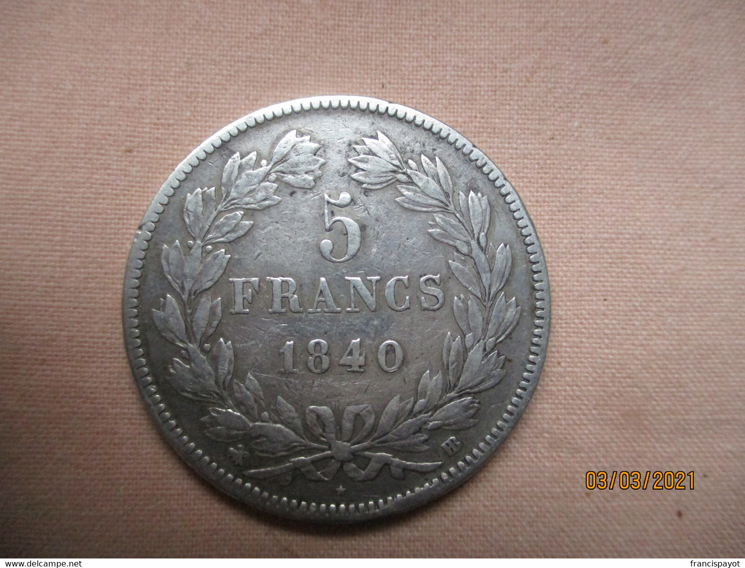 France 5 Francs 1840 BB - Andere & Zonder Classificatie