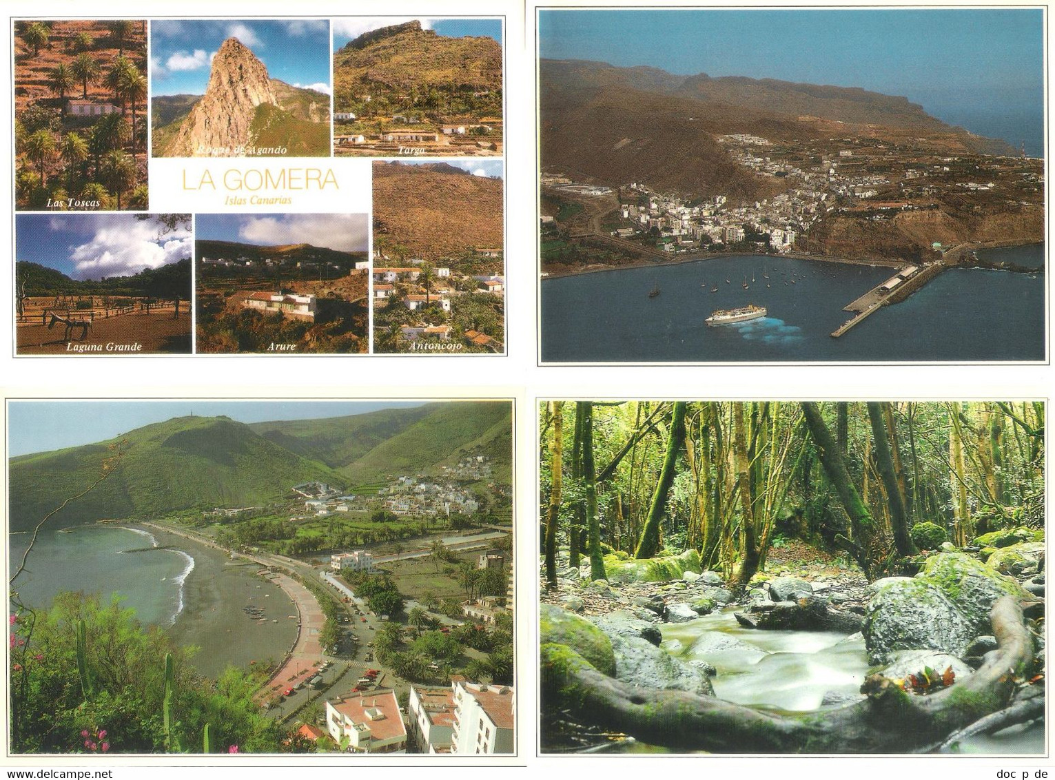 Spain - 8 Cards - Canarias - Isla De La Gomera - San Sebastian - El Cedro - Valle Gran Rey - Regatta E Casa De Colon - Gomera