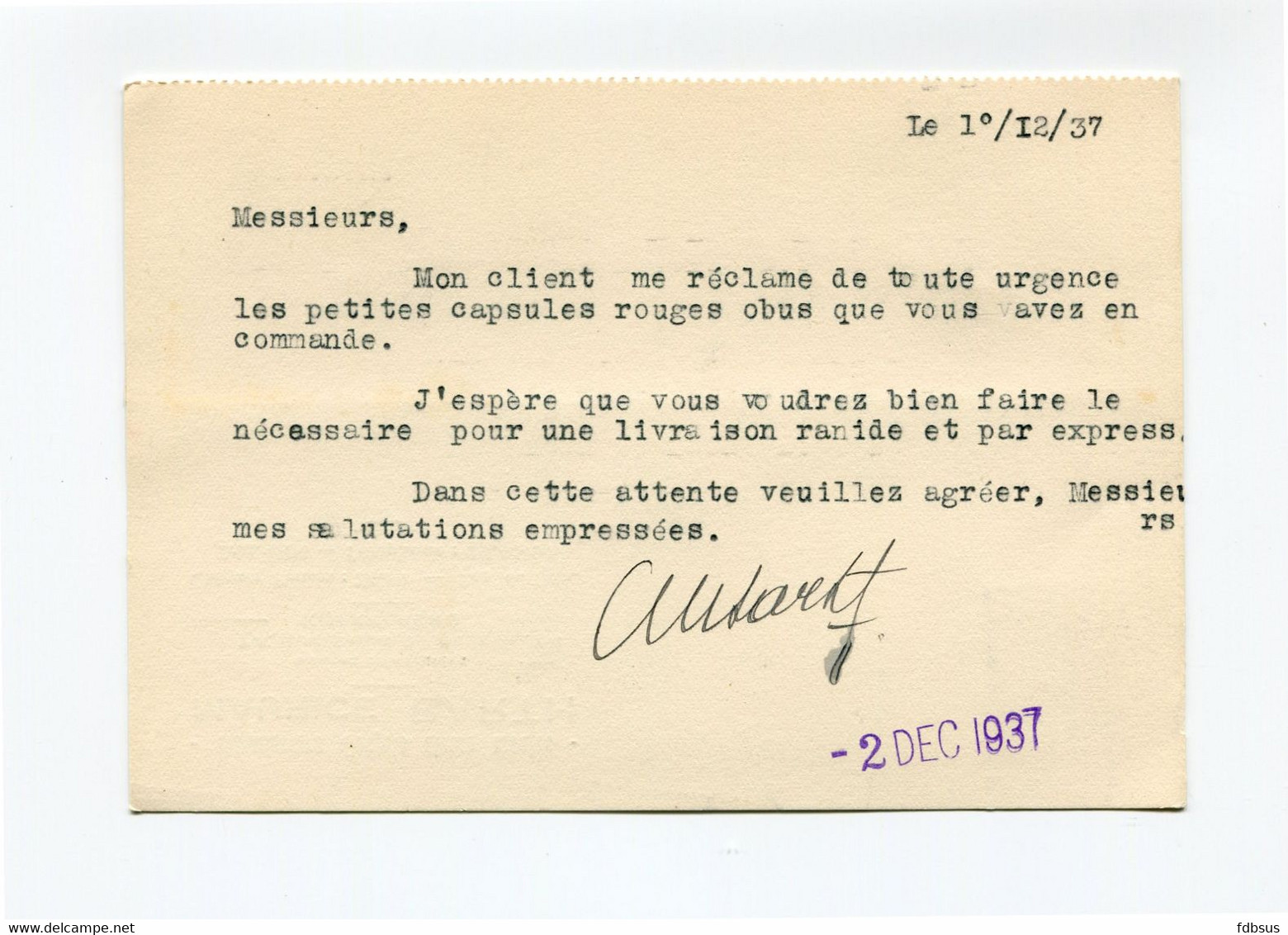1937 Kaart Van MAURICE BARTH Koekelberg - Objets Moulés Divers -  Naar A Stevens St Nicolas Conité  - Antitering - Briefe U. Dokumente
