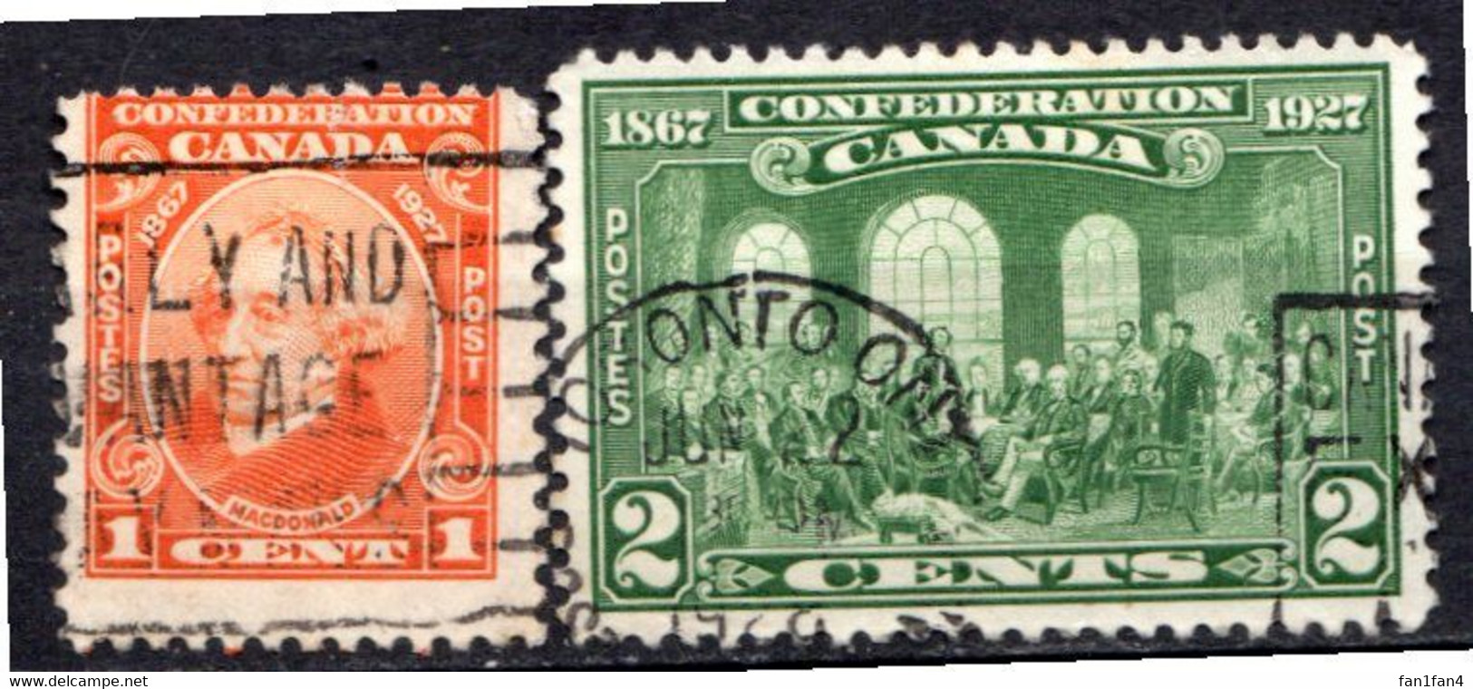 CANADA - (Dominion - Colonie Britannique) - 1927 - N° 121 Et 122 - (60è Anniversaire De La Confédération) - Autres & Non Classés