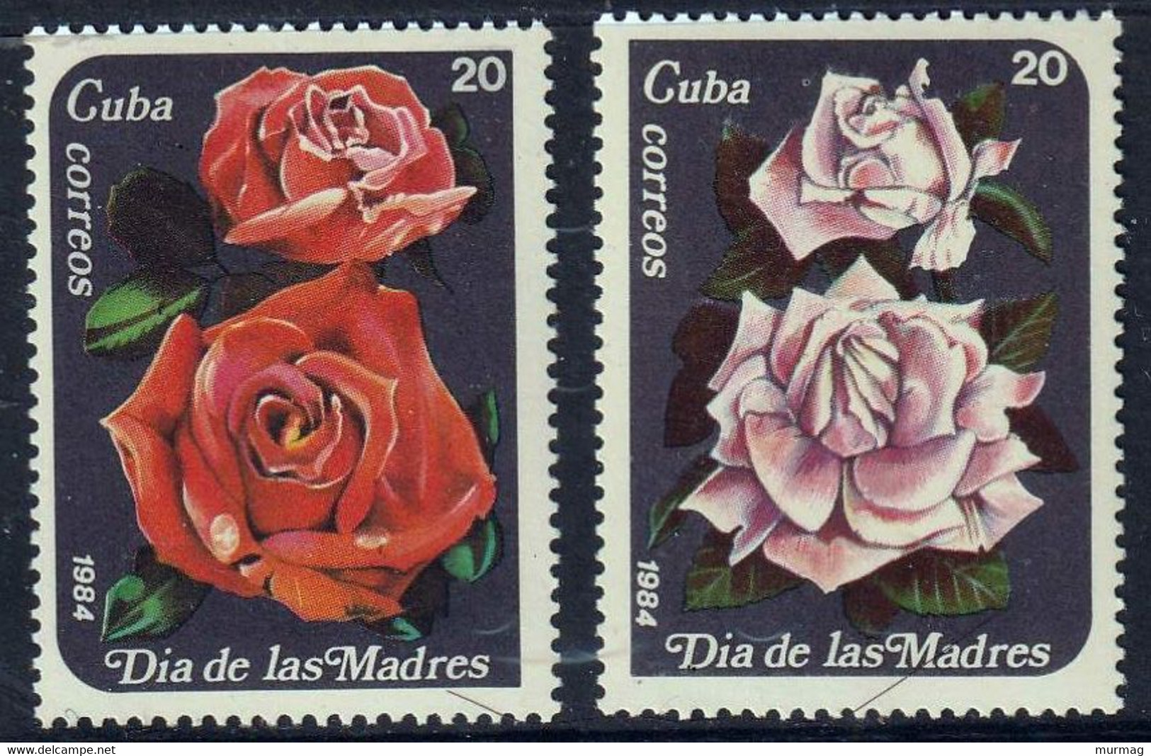 CUBA - Flore, Roses, "the Day For Mothers" - Mi 2851-2852 - MNH - 1984 - Autres & Non Classés