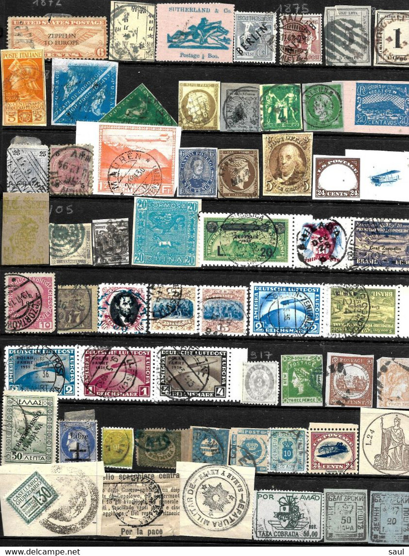 310 - 1860-1940  - WORLD-WIDE SMALL SELECTION OF ODDITIES, FORGERIES, FALSES, FALSCHEN, FAKES FAUX - Collections (without Album)