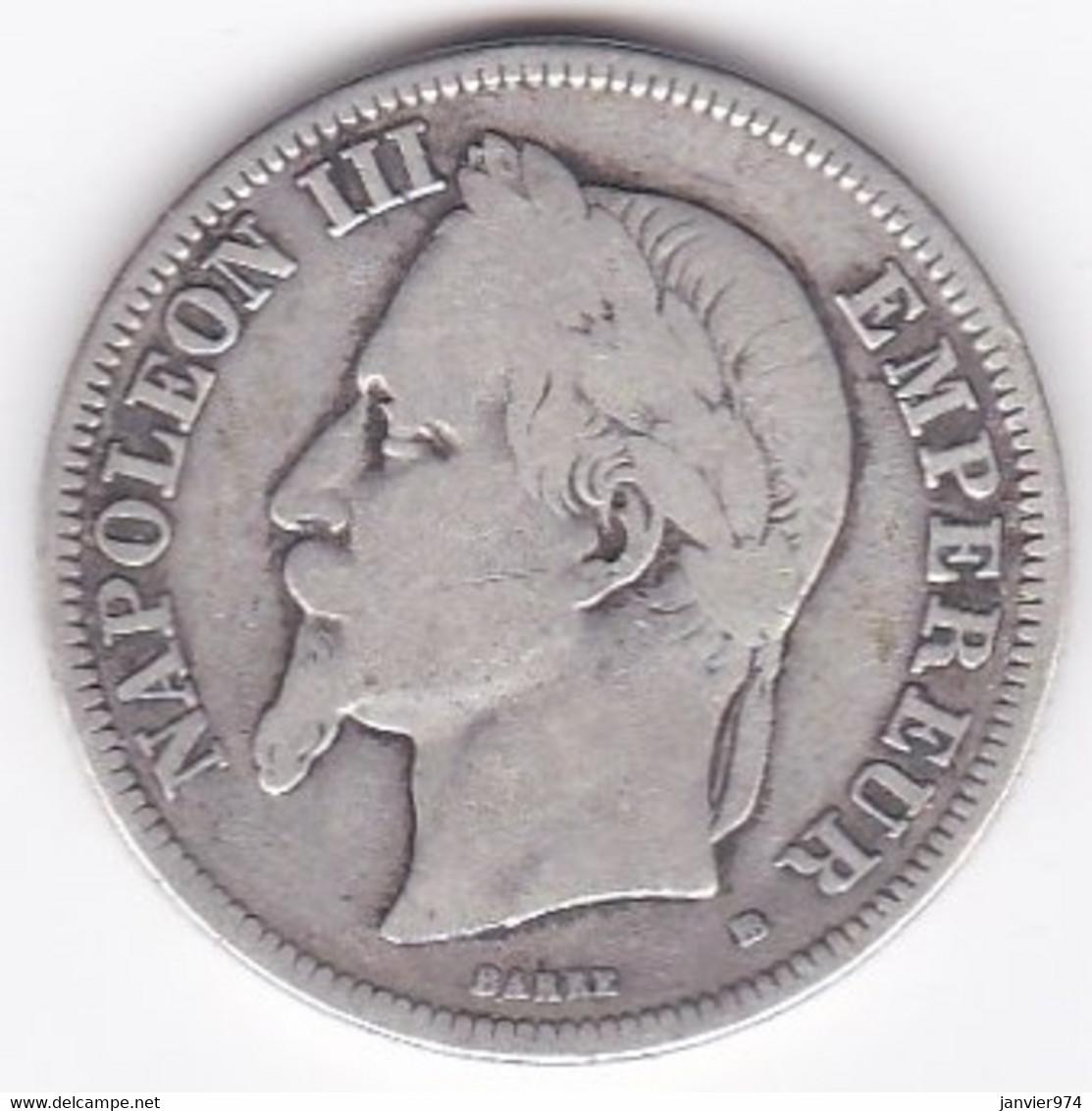 2 Francs 1869 BB Strasbourg, Napoléon III, En Argent - 2 Francs