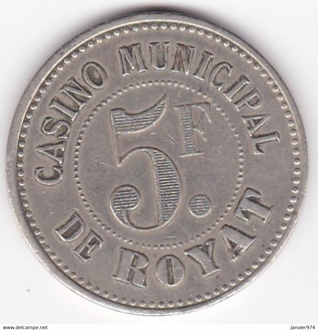 63. Puy De Dôme. Royat. Casino Municipal. 5 Francs, En Maillechort. - Casino