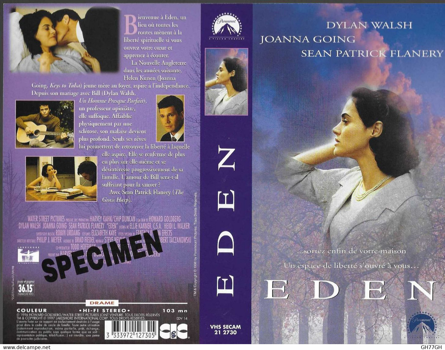 "EDEN" -jaquette SPECIMEN Originale CIC VIDEO - Drame