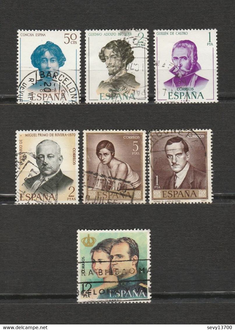 Espagne - Lot De 19 Timbres Personnage - Lope De Vega, S Juan De Ribera, Ruiz De Alarcon, Gongora, Albeniz, Moratin - Altri & Non Classificati