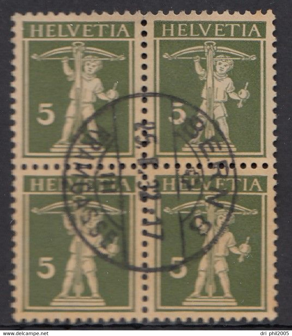 Suisse, 8 Blocs De 4 Oblit., Helvetia, Fils De Tell, Expo Nationale, Tell, N° 111z/113z/169/183/231/235/236z/244,1933-41 - Usados