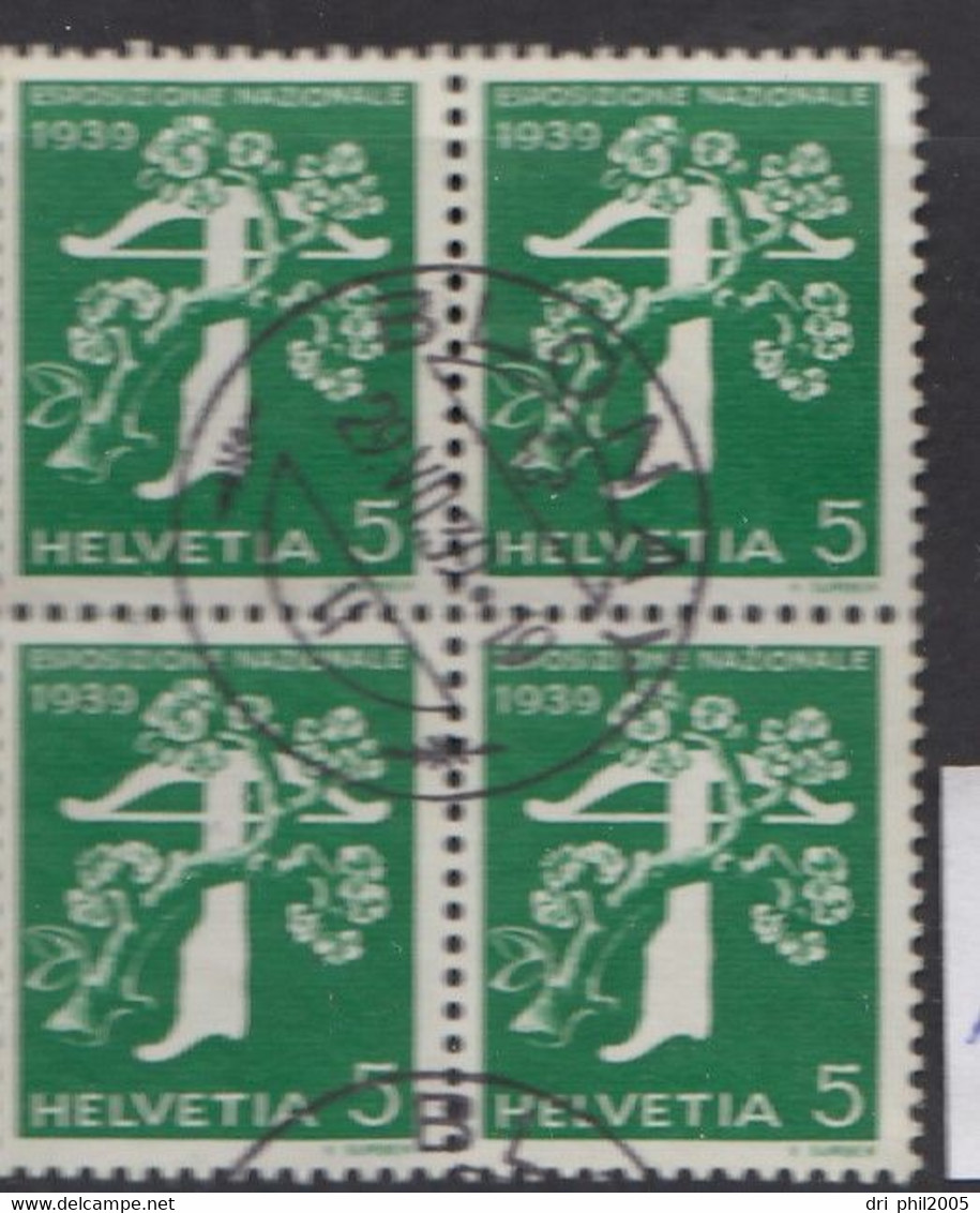 Suisse, 8 blocs de 4 oblit., Helvetia, fils de Tell, Expo nationale, Tell, n° 111z/113z/169/183/231/235/236z/244,1933-41