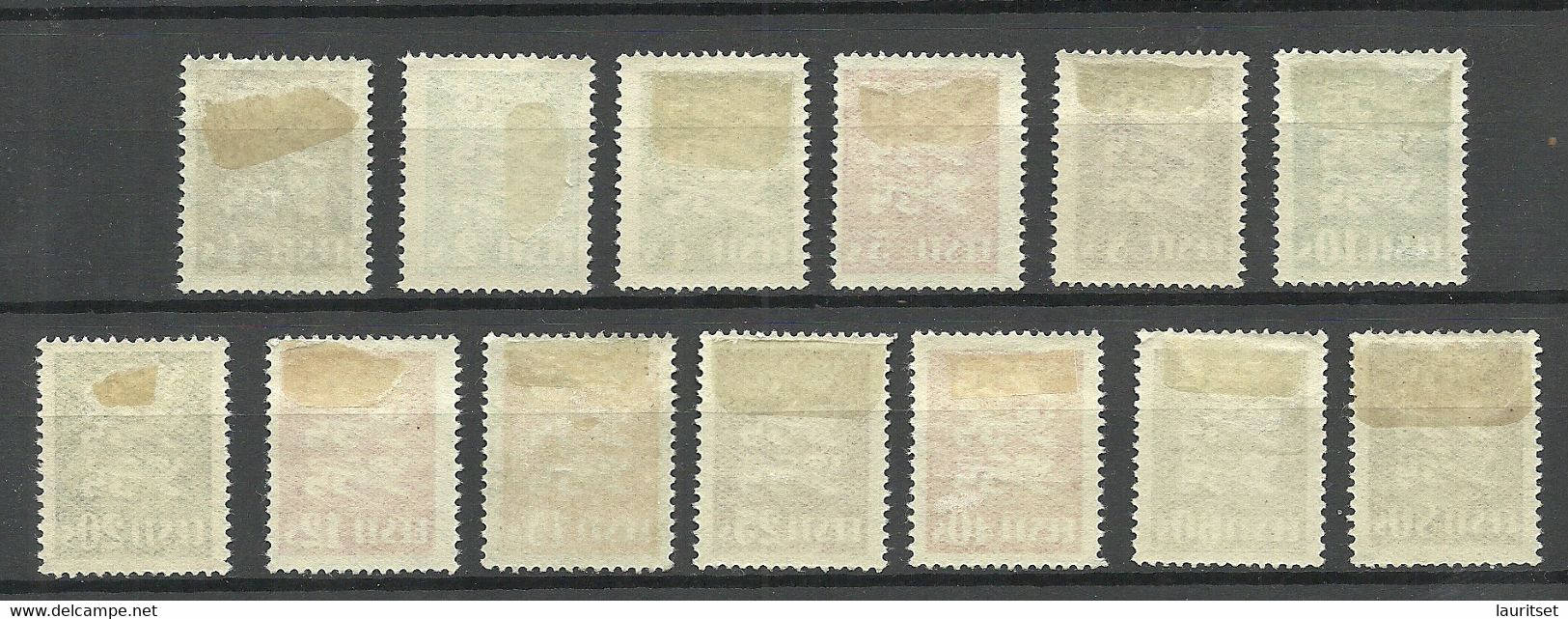 Estland Estonia 1928/29 Michel 74 - 86 * Better Thin Paper Type! - Estonia