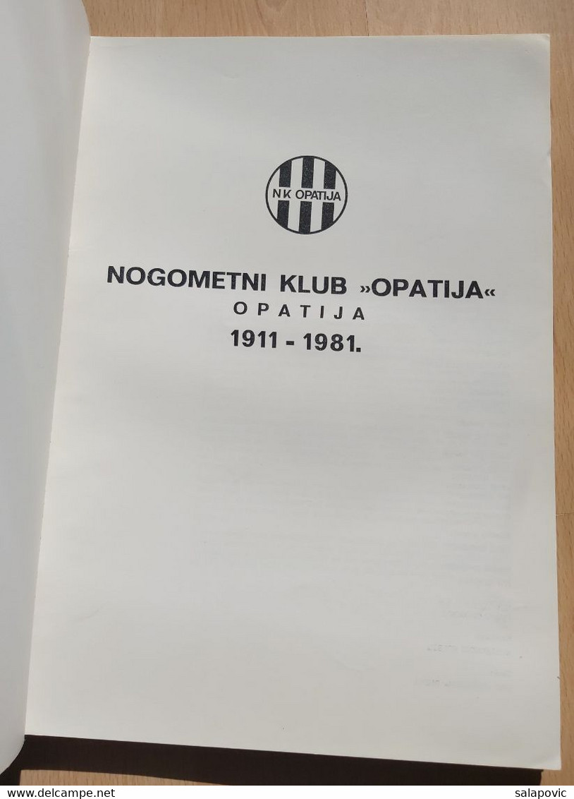 Nogometni Klub Opatija 1911-1981 Football Club, Croatia - Bücher