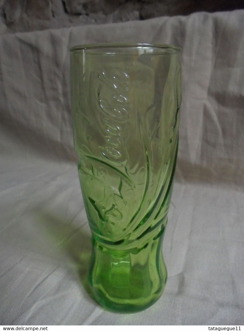 Glasses - Vintage - Verre Coca-Cola offert par Mac Donald couleur vert
