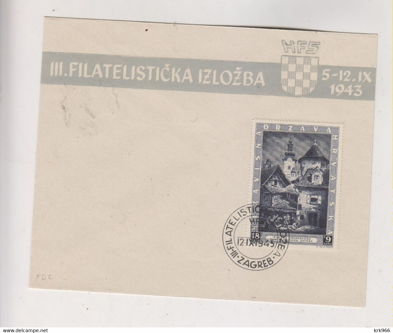 CROATIA WW II, EXPO 1943 FDC Cover - Croacia