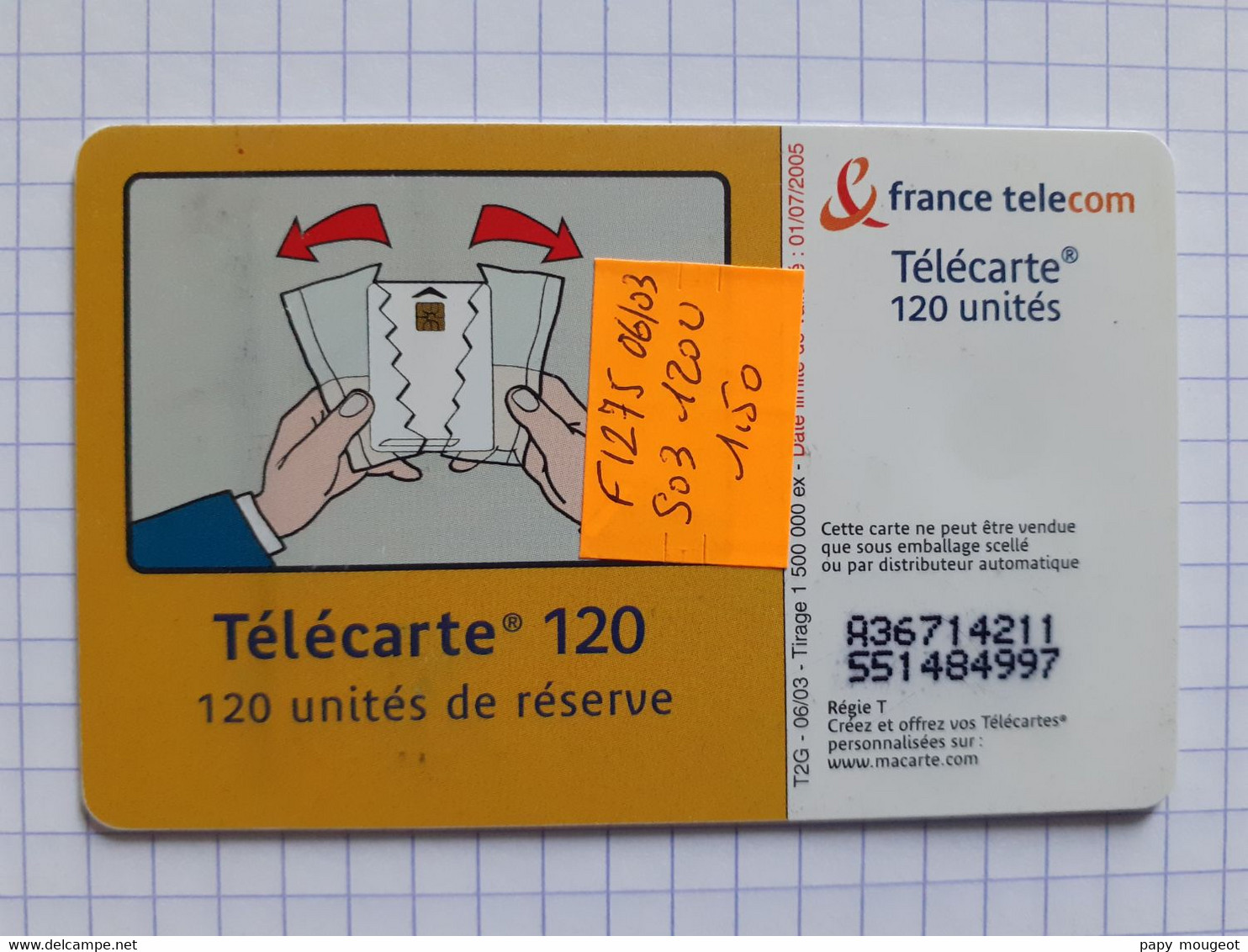 F1275B 120U SO3 06/03 - Urgence Téléphonique - 2003