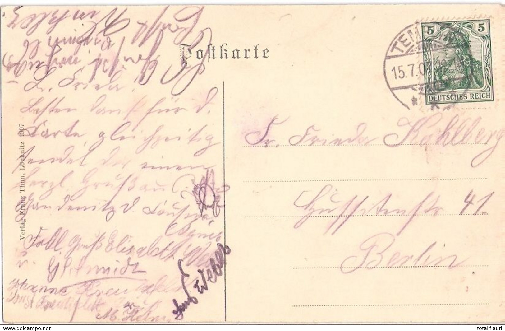 GANDENITZ Uckermark Templin Gasthof Von Ferdinand Pohle Kirche 15.7.1907 TOP-Erhaltung - Templin