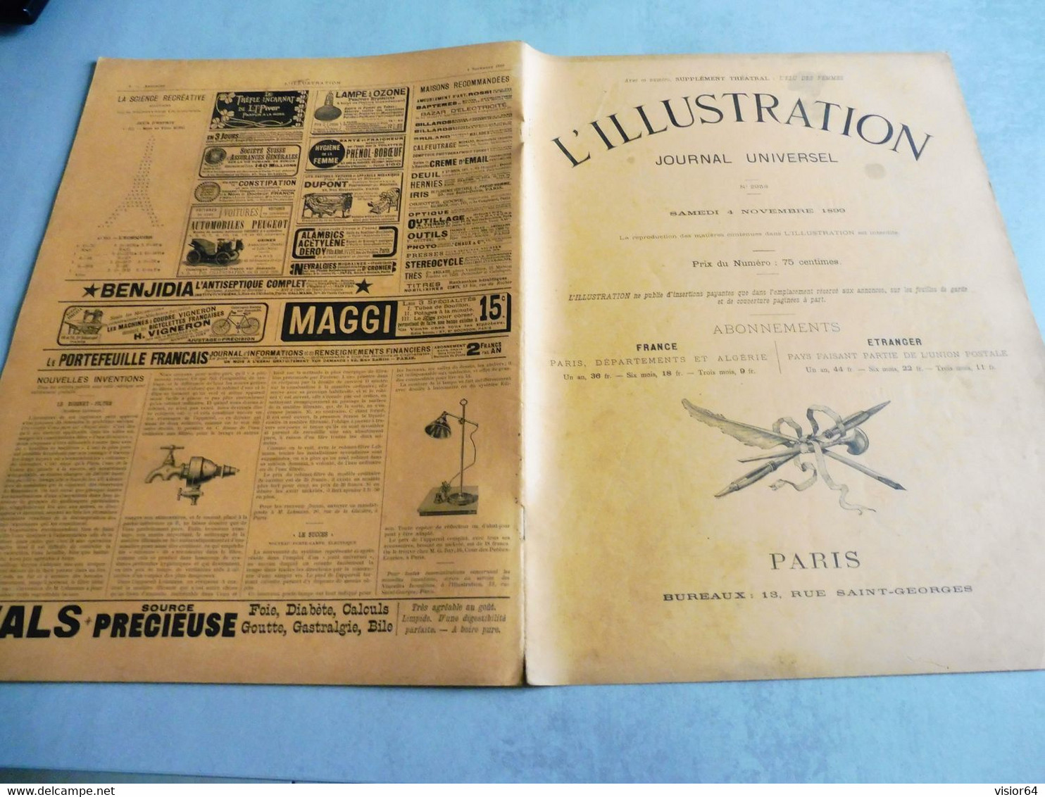 L’ILLUSTRATION 4 NOVEMBRE 1899-CONSERVATION GIBIER-POMPE INCENDIE TIRÉE PAR CHIENS- KLONDYKE-BOXE CHARLEMEONT/DRISCOLL - L'Illustration