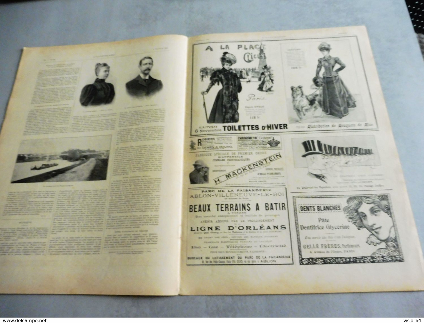 L’ILLUSTRATION 4 NOVEMBRE 1899-CONSERVATION GIBIER-POMPE INCENDIE TIRÉE PAR CHIENS- KLONDYKE-BOXE CHARLEMEONT/DRISCOLL