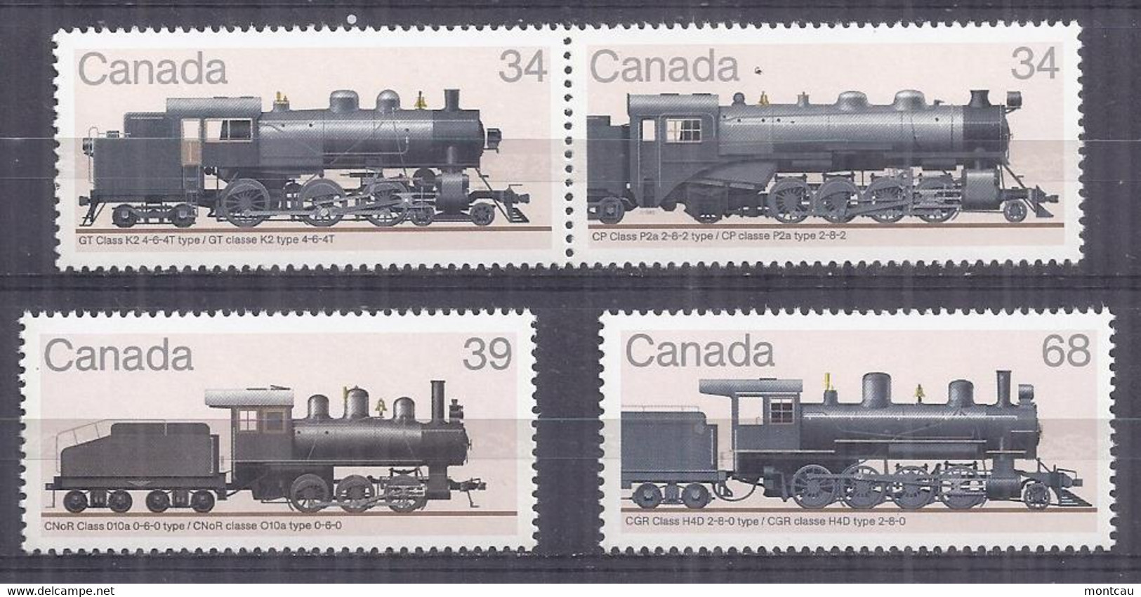 Canada 1985. Locomotoras . Sc=1071-74 (**) - Ungebraucht