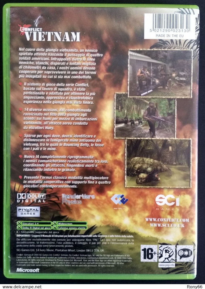 MA21 Gioco XBOX Conflict: Vietnam - Usato Con Manuale ITA - Xbox