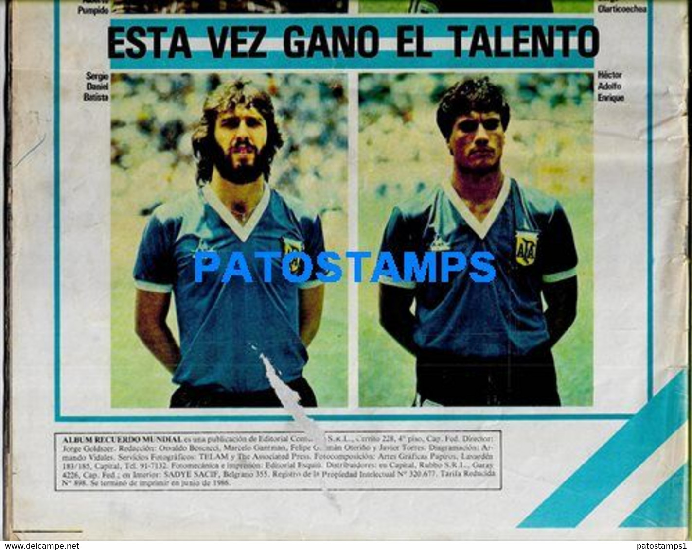 154527 ARGENTINA SPORTS SOCCER FUTBOL MUNDIAL 1986 MARADONA ALBUM NO POSTAL POSTCARD - [2] 1981-1990