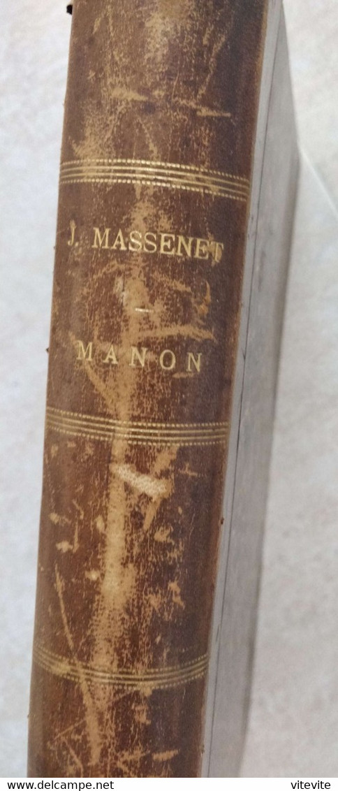 Massenet Manon Partition Ancienne Reliée Chant Piano - Opéra