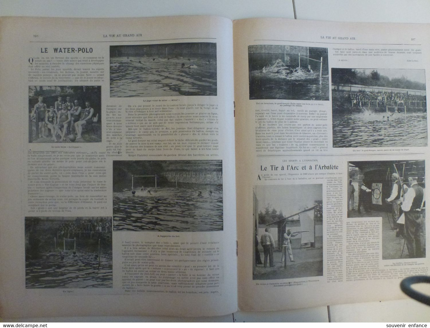 Water Polo 1900 Concours Tir à L'Arc Bois De Vincennes Championnat Du Monde Athlétisme Voilier Laurea Yacht - 1900 - 1949