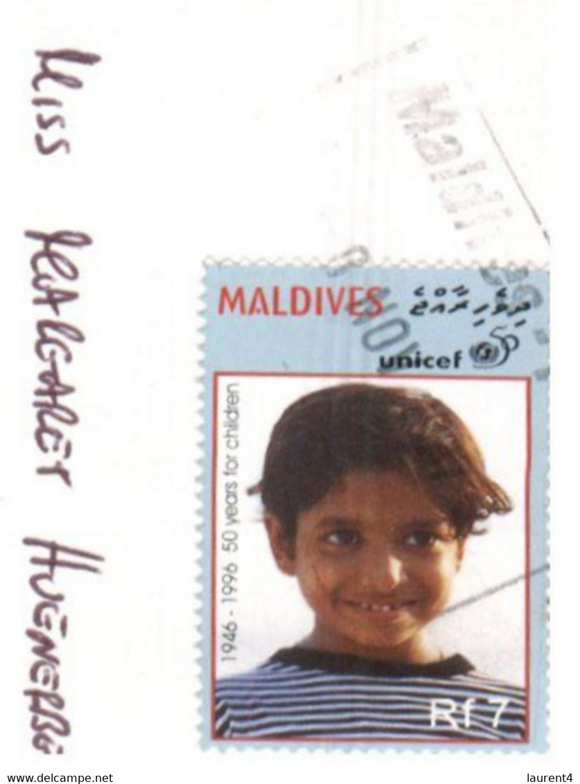 (JJ 34) Maldives Posted To Australia -  4 Views (with UNICEF Stamp) - Maldivas