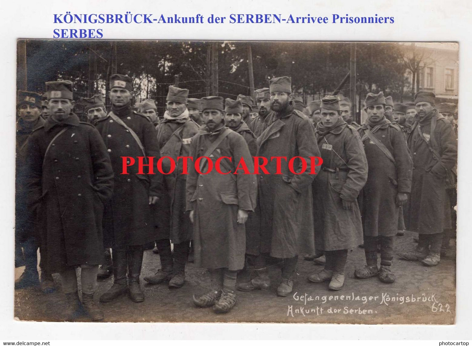 KÖNIGSBRÜCK-SERBEN Gefangenenlager-Prisonniers SERBES-CARTE PHOTO Allemande-Guerre 14-18-1 WK-Militaria- - Koenigsbrueck