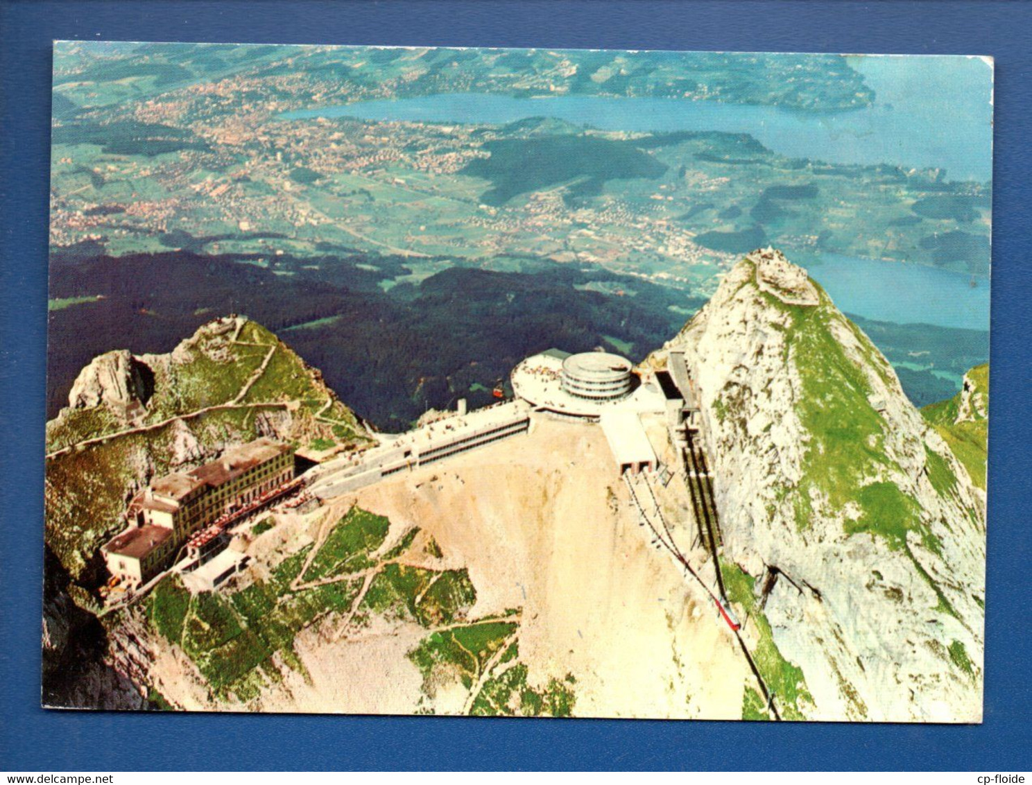 SUISSE . SCHWEIZ . KRIENS . PILATUS KULM . HOTELS KULM UND BELLEVUE, BLICK AUF LUZERN - Ref. N°28882 - - Kriens