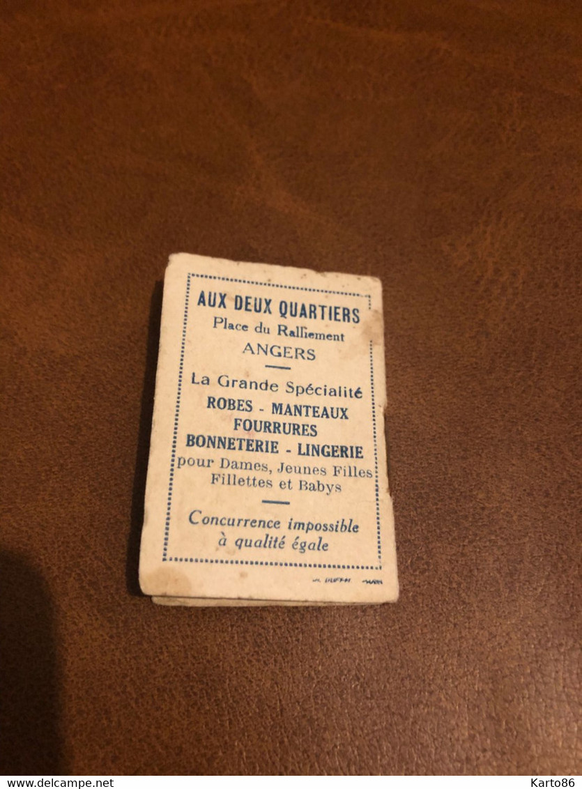 Ancien Calendrier 1929 !!! Illustré * Calendar Illustrateur GERMAINE BOURET G. Bouret * Pub AUX DEUX QUARTIERS Angers 49 - Petit Format : 1921-40