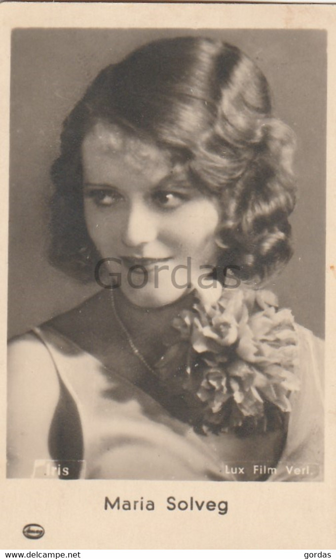 Maria Solveg - Matray - Jewish Actress - Judaica - Movie Star - Film - Cinema - Photo 45x75mm - Attori