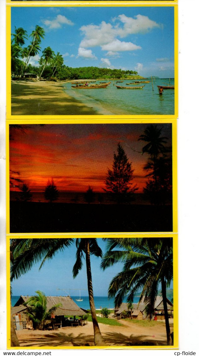 THAÏLANDE . PHUKET & PHANG NGA . DÉPLIANT DE 12 VUES . 12 CPM - Ref. N°28885 - - Thaïlande