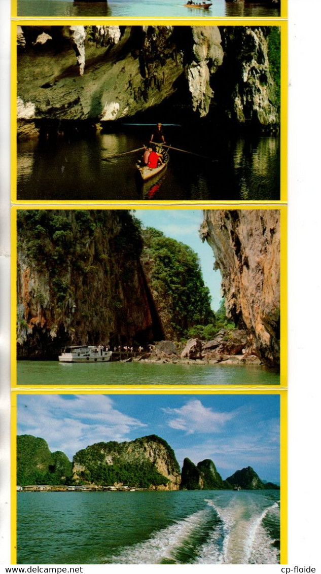 THAÏLANDE . PHUKET & PHANG NGA . DÉPLIANT DE 12 VUES . 12 CPM - Ref. N°28885 - - Thaïlande