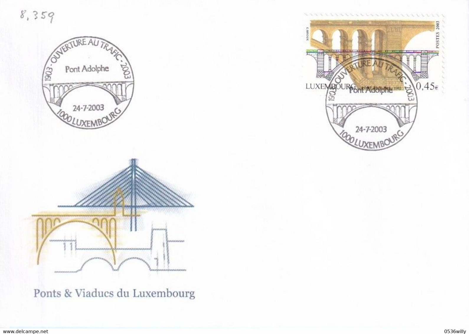 Luxembourg - Pont Adolphe Ouverture Au Trafic  (8.359) - Cartas & Documentos