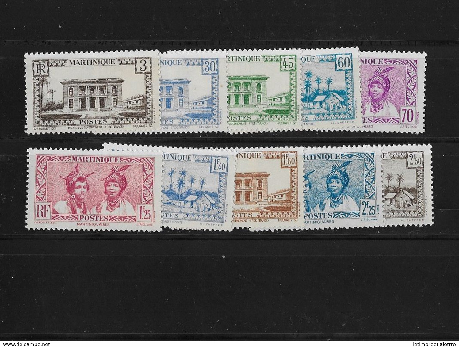 ⭐Martinique N° Y.T N 175 à 185** Sans Le 180, Neuf Sans Charnière ⭐ - Unused Stamps