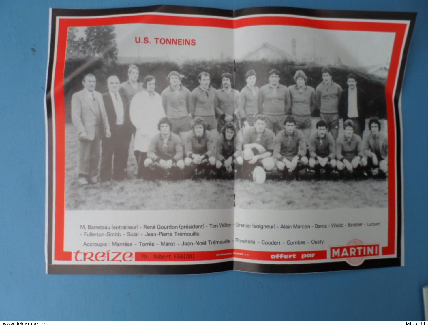 Livre Treize Magazine  Poster  U S TONNEINS 42 Pages 1982 ROOSEBROUCK  A COEUR OUVERT  ESPOIR  REVENCHE A TONNEINS - Rugby