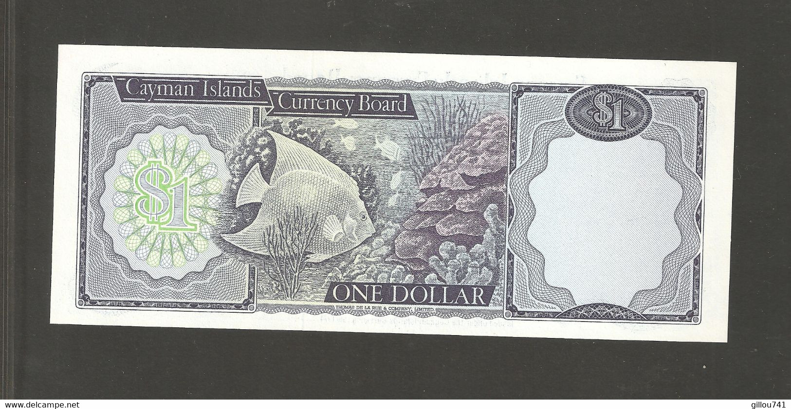 Iles Cayman, 1 Dollar, 1974 Currency Law Issue - Iles Cayman
