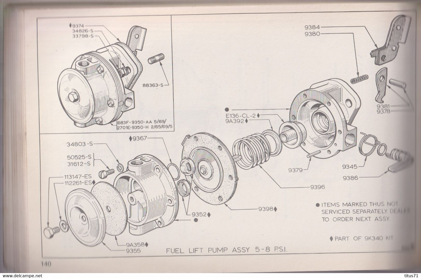 Manuel D'Entretien Pour Les Moteurs Diesel Et Au Gaz Propane Liquide Ford Gamme 2700 - 1970 - Maschinen