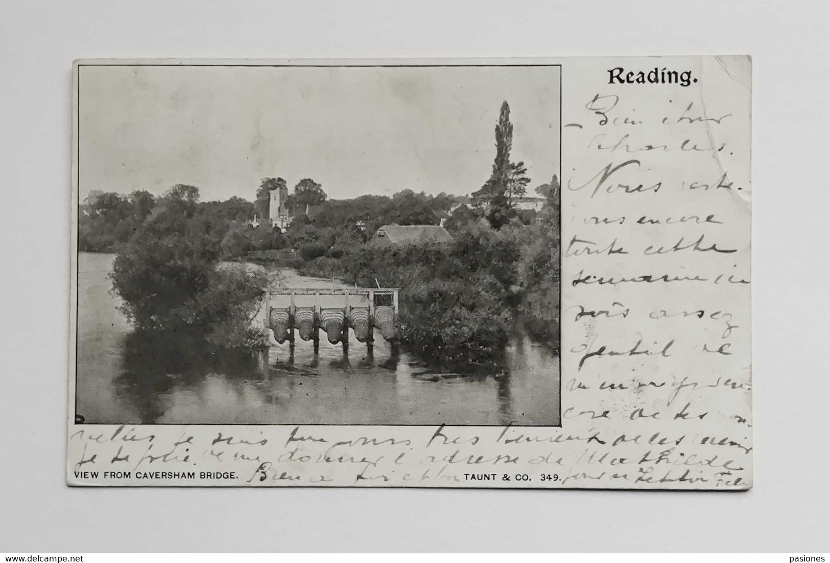 Cartolina Illustrata Reading - View From Caversham Bridge, Viaggiata 1902 - Reading