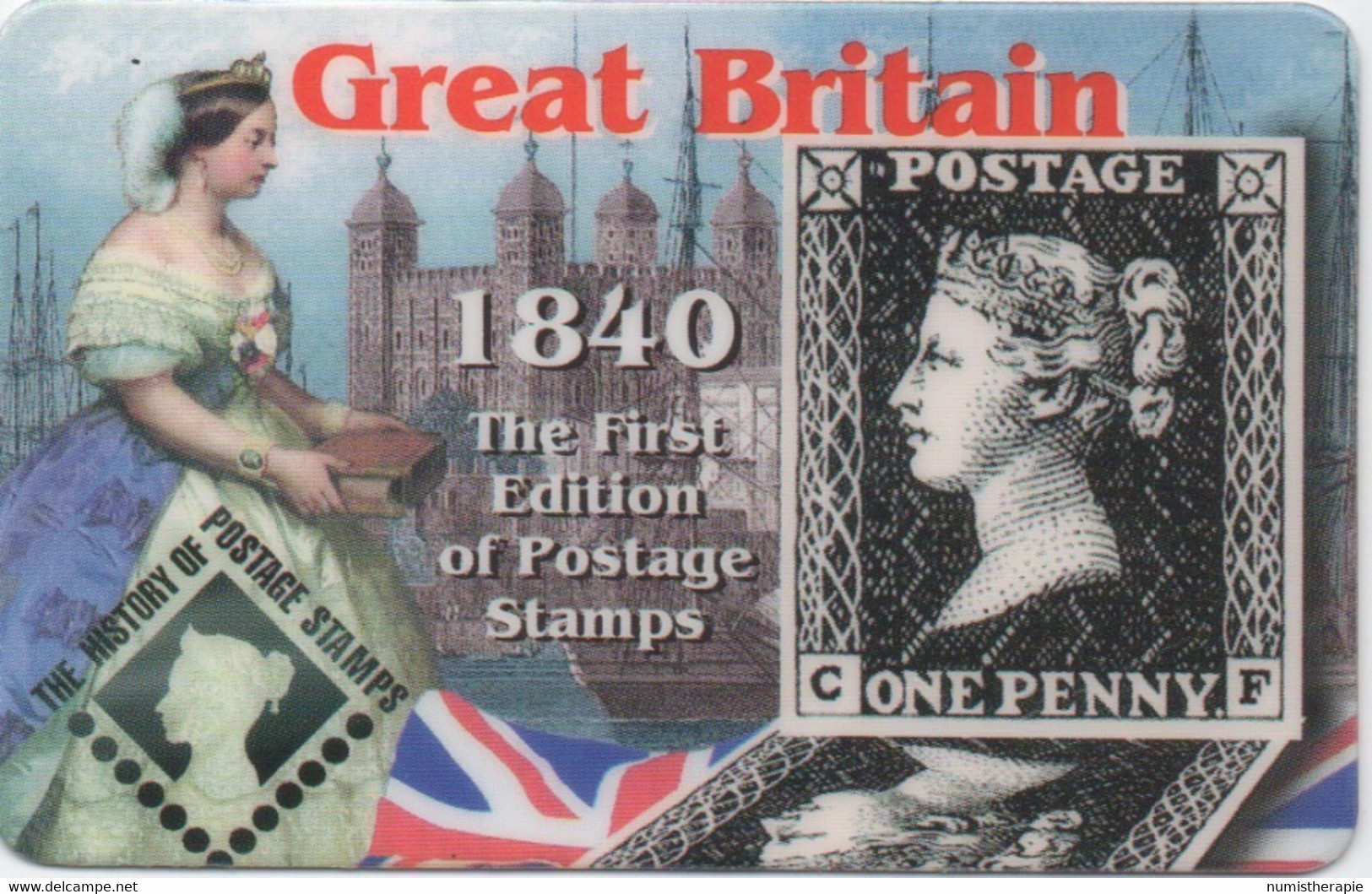 Great Britain 1840 : The First Edition Of Postage Stamps : Penny Black - Sellos & Monedas