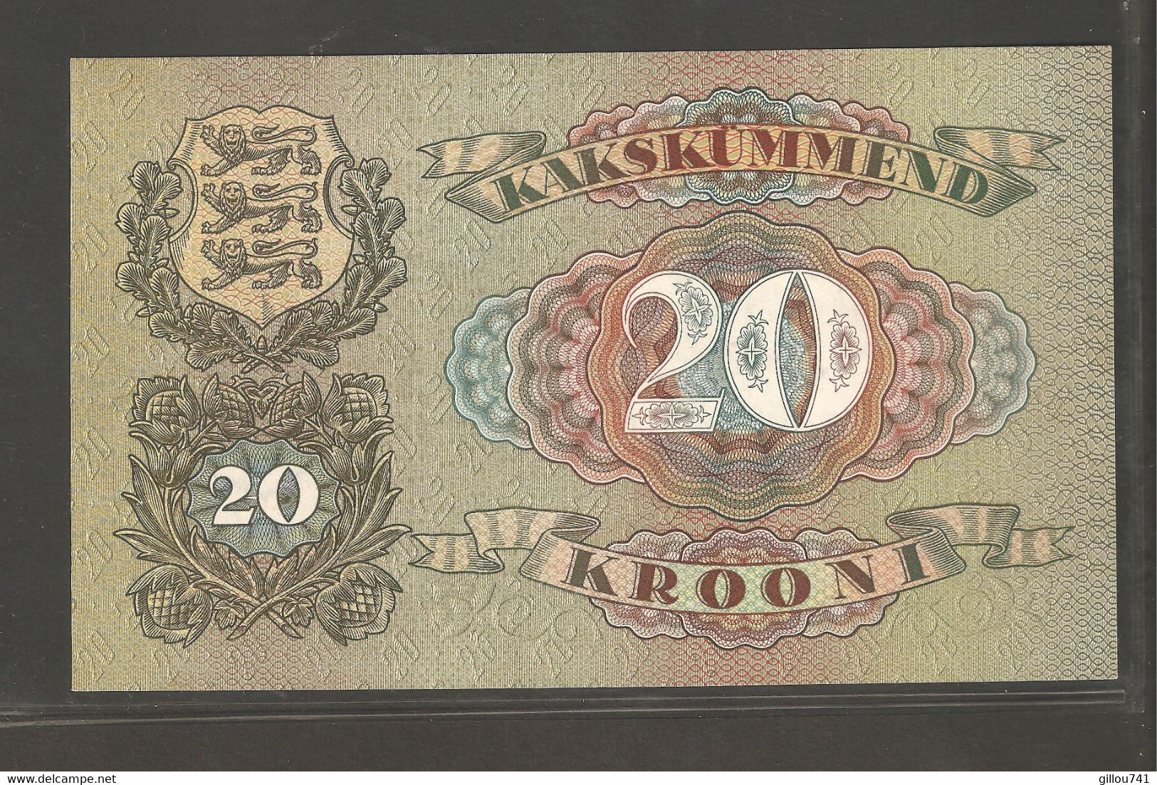 Estonie, 20 Krooni, 1928-1935 Issue - Estonie
