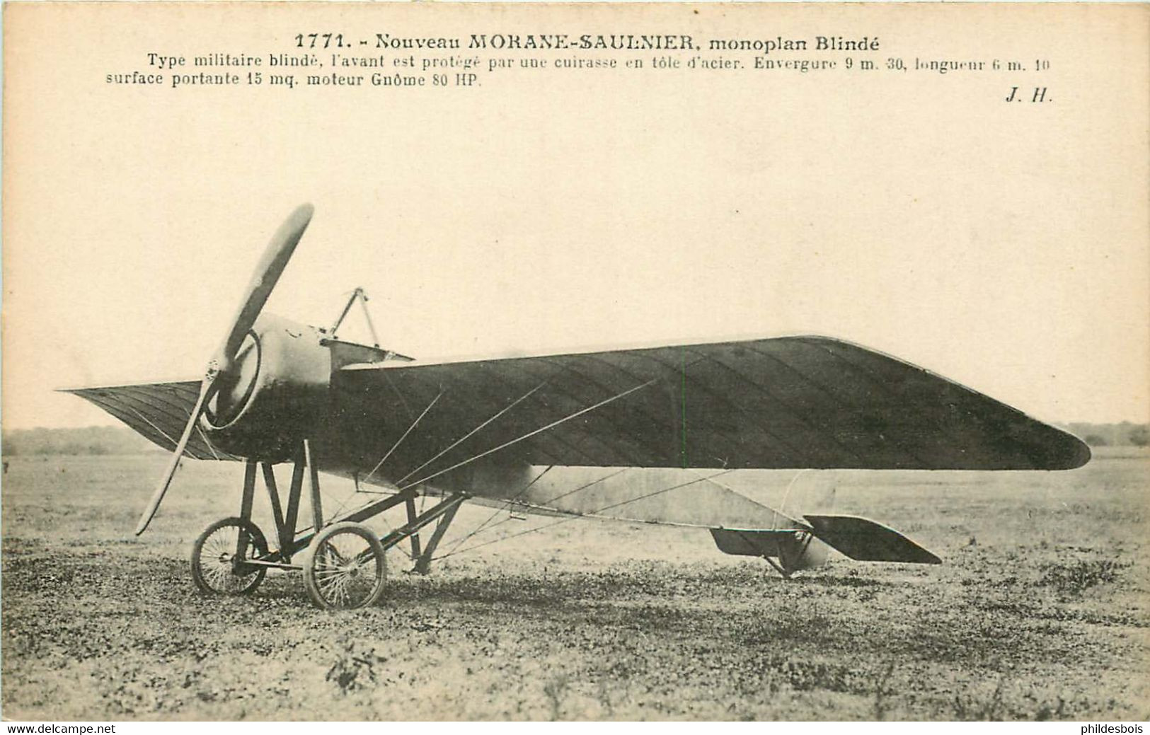 AVIATION  Nouveau MORANE SAULNIER  Monoplan Blindé - 1914-1918: 1a Guerra