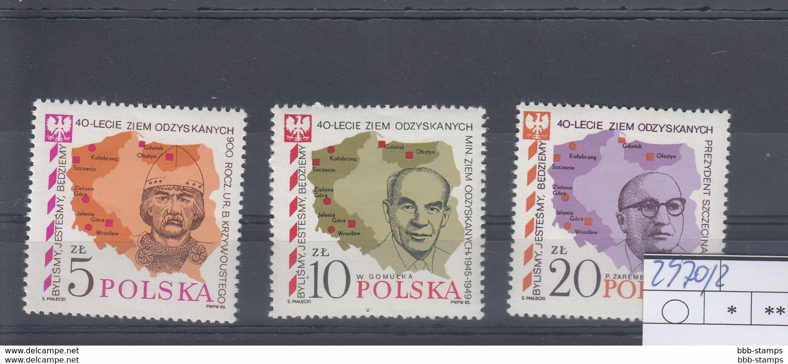 Polen Michel Cat.No. Mnh/** 2970/2972 - Ungebraucht