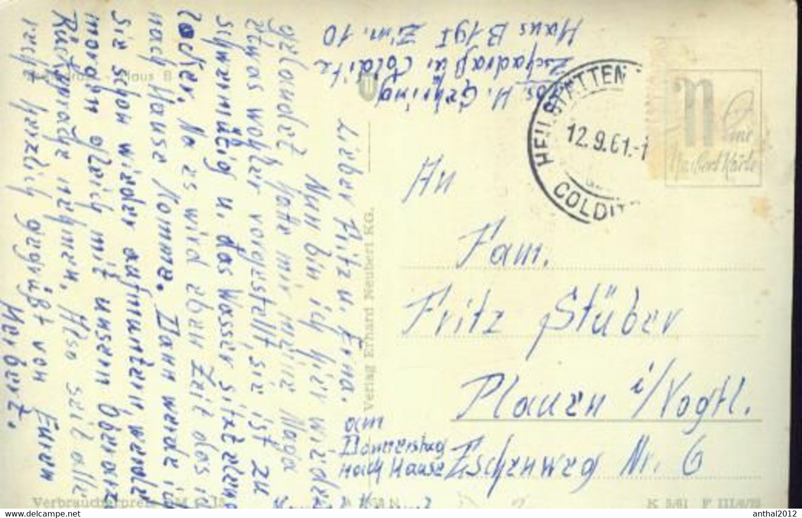 Rarität Heilstätten Zschadrass Bei Colditz Haus B 12.9.1961 - Colditz