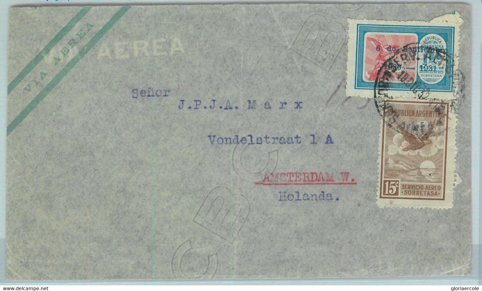 94079 - ARGENTINA - POSTAL HISTORY - AIRMAIL COVER To The NETHERLANDS 1932 - Briefe U. Dokumente