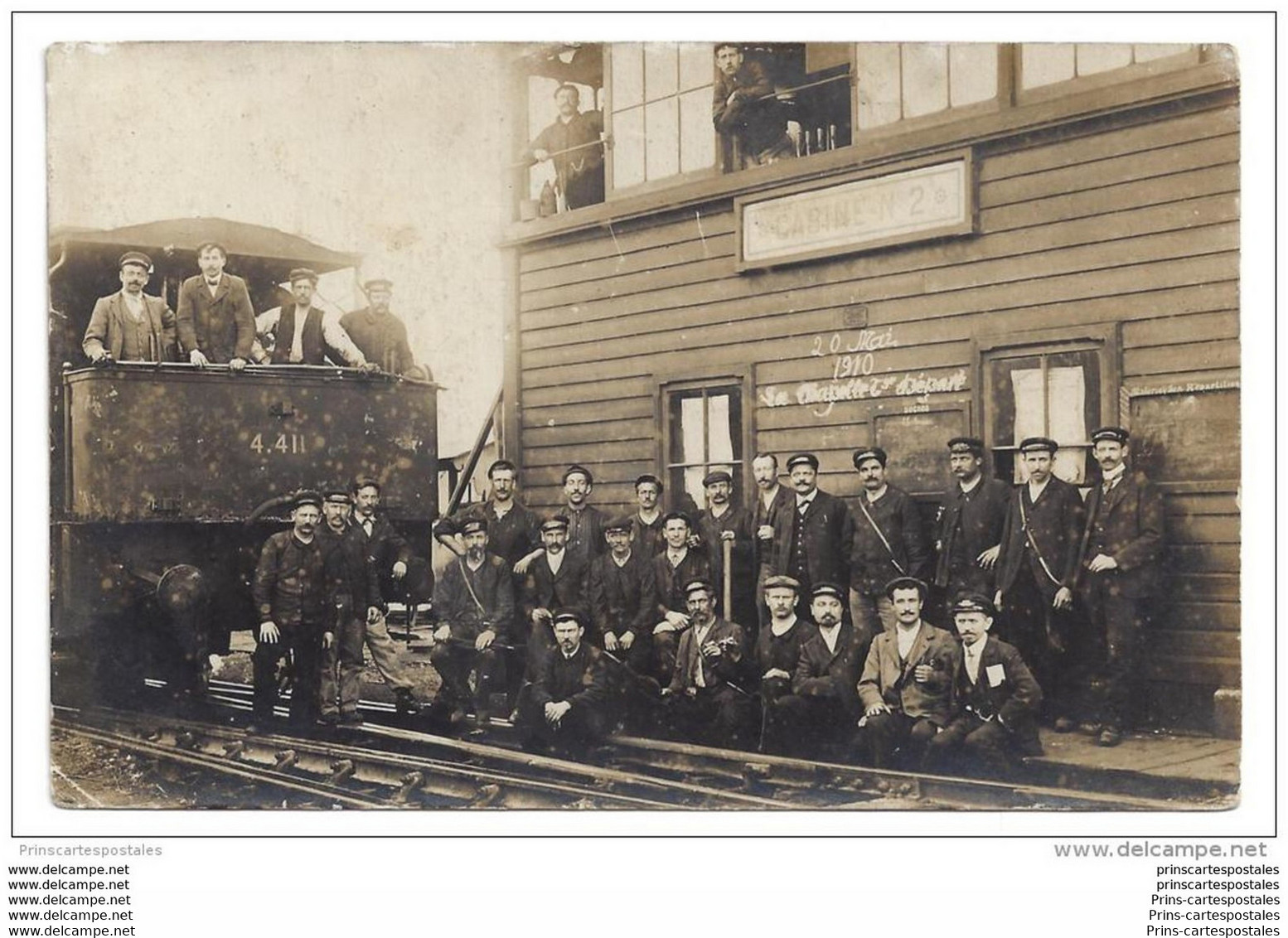 CPA 75 Carte Photo Cabine N2 Gare De La Chapelle Et Le Train - Transporte Público