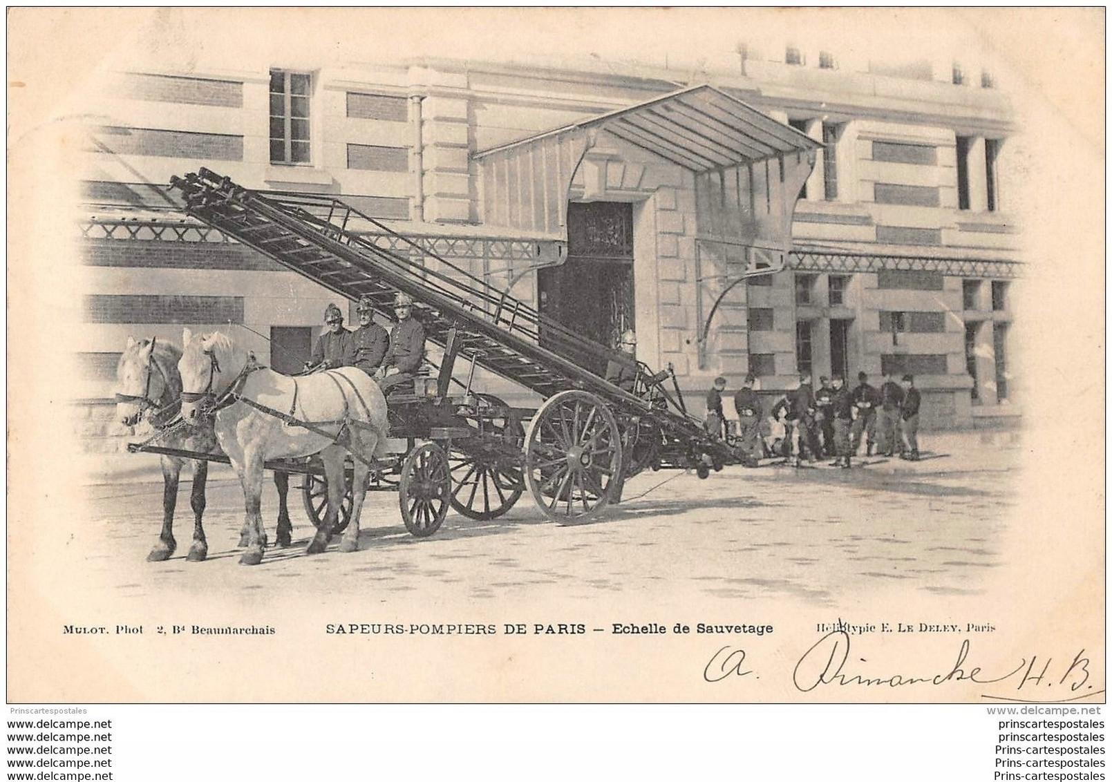 CPA 75 Sapeurs Pompiers De Paris Echelle De Sauvetage - Pompieri