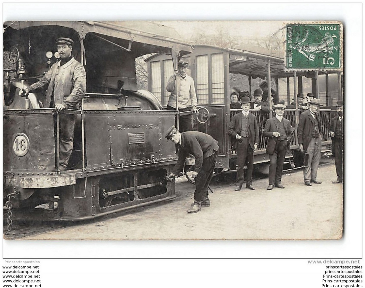 CPA 75 Carte Photo Place De L'Etoile Le Tramway Pour Saint Germain PSG - Transporte Público